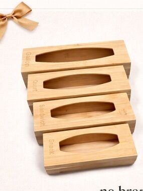 Bamboo Ziplock Bag Storage Organizer Set – Gallon, Quart, Sandwich, Snack